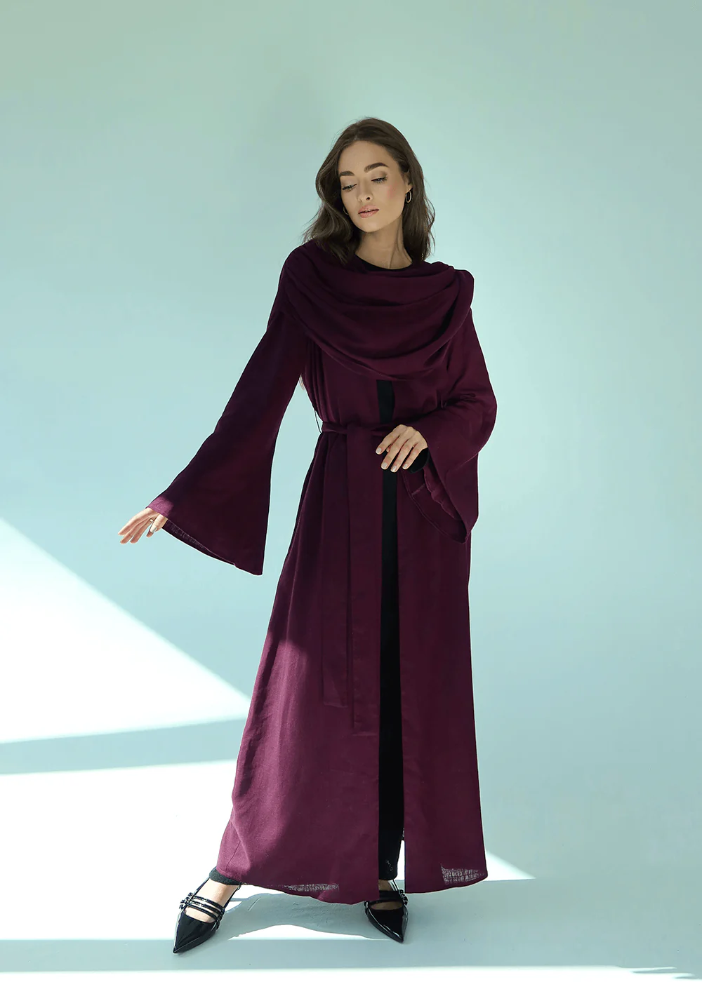 Sherbet Shawl Abaya - Image 3